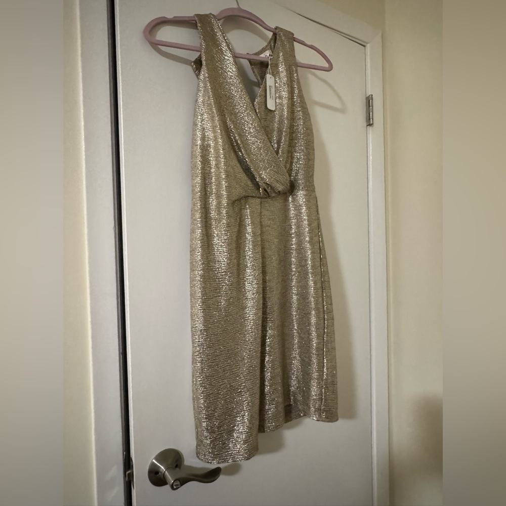 Gold Shimmer Cocktail Dress